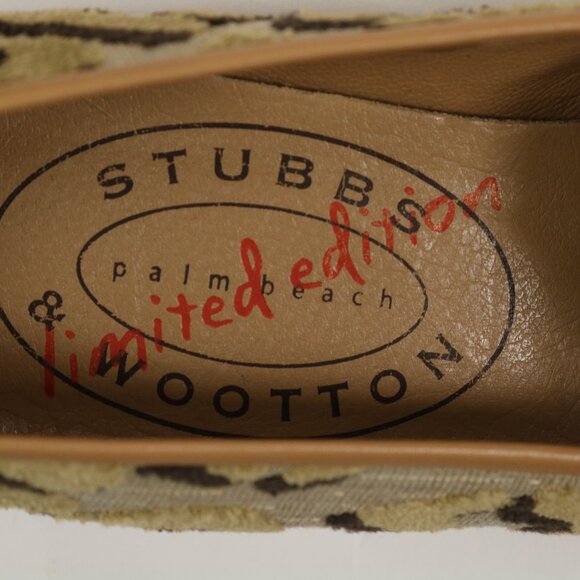New Stubbs & Wootton Limited Edition Velvet Burnout Animal Print Size 7 Slippers - Picture 8 of 10